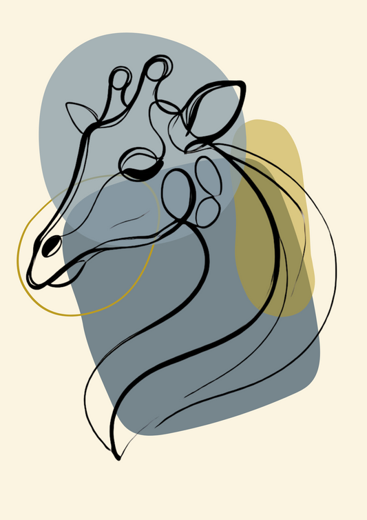 Jungleparel Giraffe | dierenposter