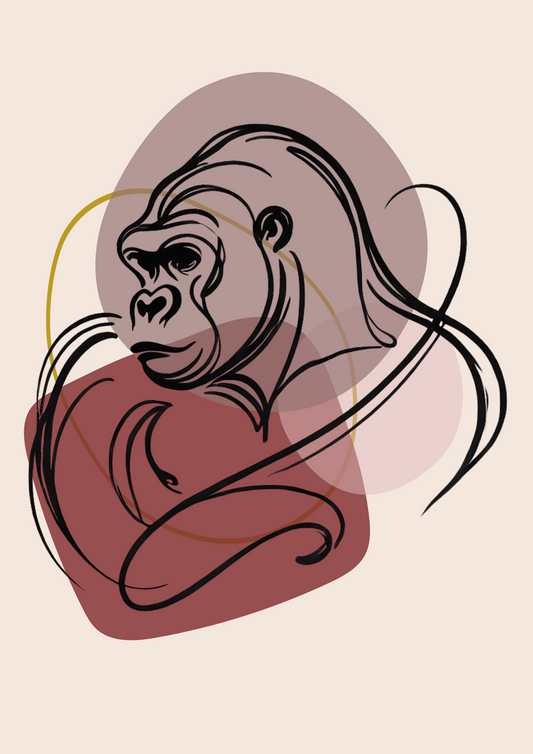 Jungleparel Gorilla | dierenposter
