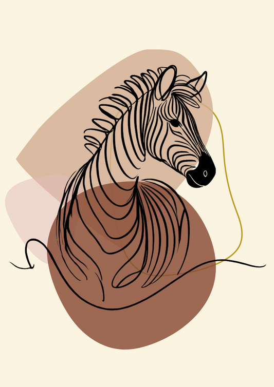 Jungleparel Zebra | dierenposter